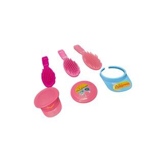Vintage Barbie Accessories Brushes, Hats & Frizbee Lot